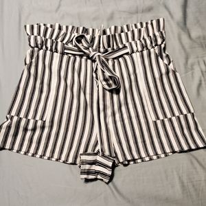 NWT Blue and White Striped High Waisted Shorts